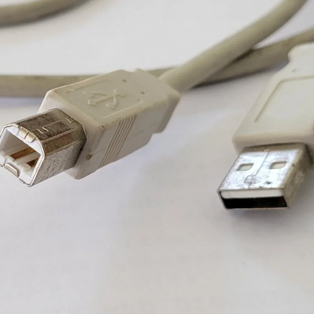 USB 2.0 Printer Cable Type A Male to B Male, High-Speed Data Cord